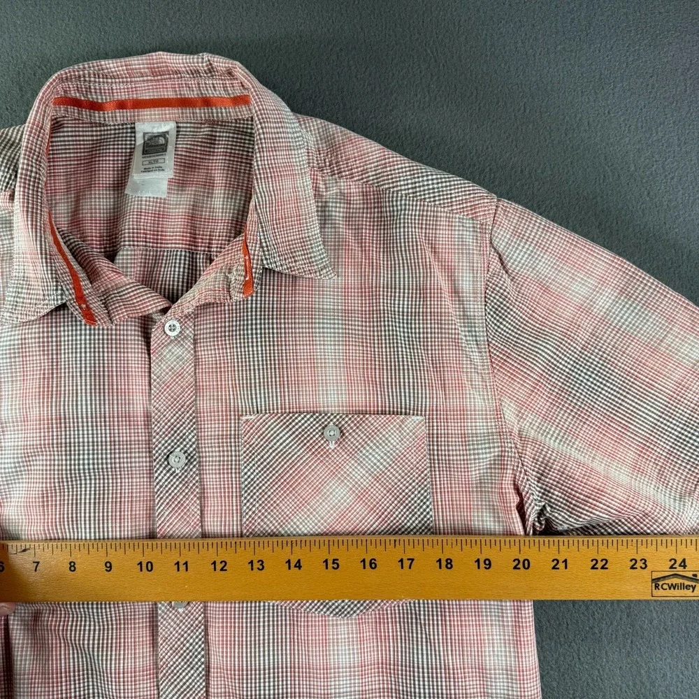 The North Face Shirt Men XL Orange Gorpcore Trail Cargo Tech Short Sleeve